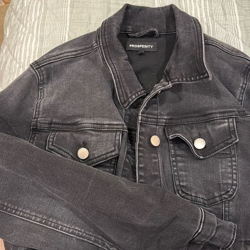 Black denim jacket
